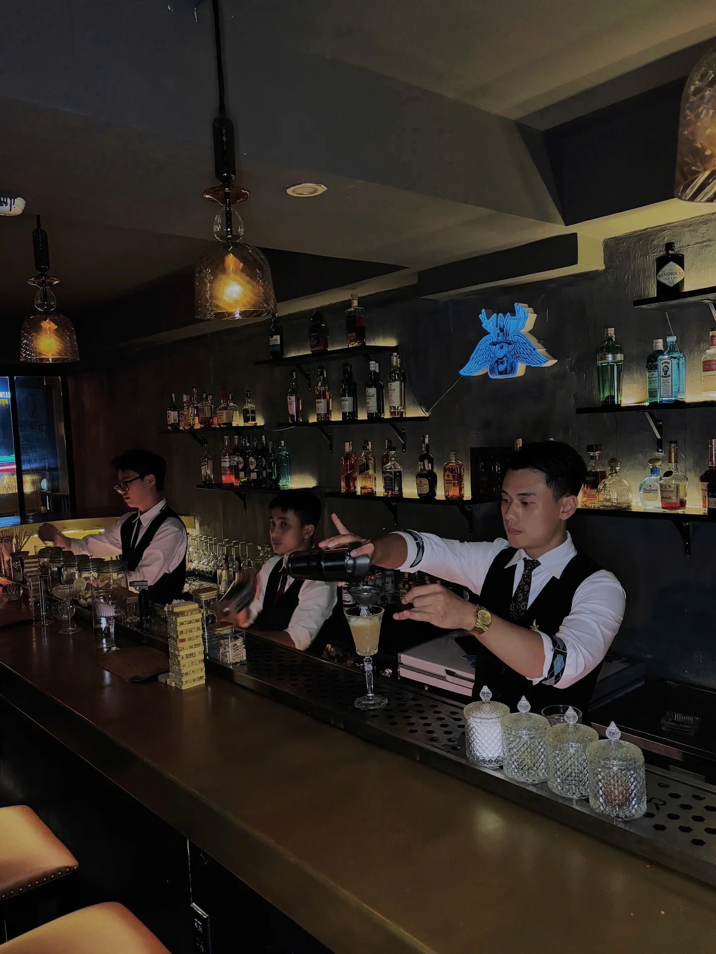 Warm interior atmosphere at Wolpertinger Cocktail Vault